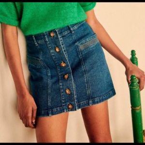 Sezane Alison skirt (denim) NWOT